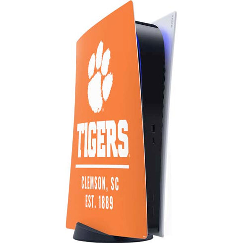 Clemson University Tigers Est 1889 Orange PS5 Digital Edition Console Skin